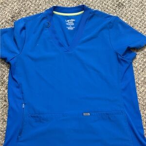 Landau Royal Blue V-Neck Scrub Top